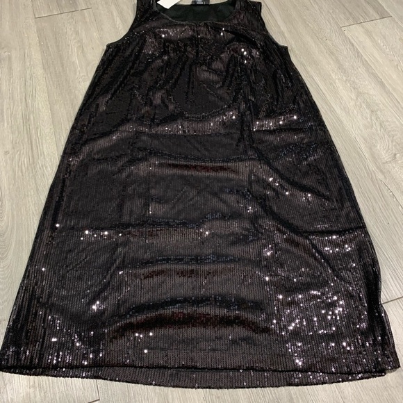 Maggie Barnes NWT SEQUIN BLACK Sheath Dress - Picture 4 of 8